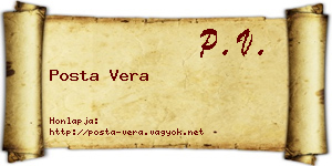 Posta Vera névjegykártya